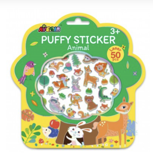 Avenir Puffy Stickers 50τμχ. Zωάκια